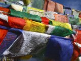 buddhist flag in wind